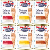 Ekonomicno pakiranje Butchers Delicious Dinners Cat 12 x 400 g - Miješano pakiranje (3 vrste)