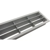 Prezračevalna rešetka 458 x 65 mm srebrna