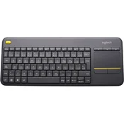 Tipkovnica Logitech - K400 Plus Touch, bežicna, crna