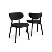 HANAH HOME Set stolica (4 dela) Toldy Anthracite Black