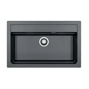 Granitno pomivalno korito Alveus Atrox 40 črn A91 + QC sifon Algranit