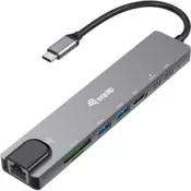 Equip 133497 priključna stanica i replikator porta za prijenosno računalo Žičano USB Tip-C Crno, Sivo