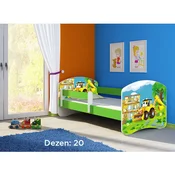 Deciji krevet ACMA II 160x80 + dusek 6 cm GREEN20
