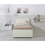 MID.YOU OBLAZINJENA POSTELJA 90 cm x 200 cm , les, kovina, umetna masa, tekstil krem barve