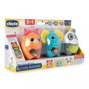 Chicco set igracaka za bebe Edukativne životinje, 3 dijela