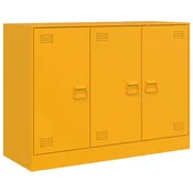 vidaXL vidaXL Komoda gorčično rumena 99x39x73 cm jeklo, (21274324)