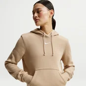 Nike Phoenix Fleece Womens Pullover Hoodie - Brown - Cotton/Polyester