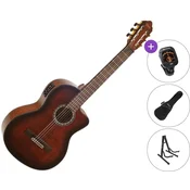 Valencia VC564CE SET 4/4 Brown Sunburst Klasična kitara z elektroniko
