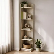 Hanah Home polica za knjige Aura, 37,8 cm, travertin