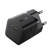 BASEUS GaN5 MINI 1C mrežni punjac s Type-C prikljuckom, 25W, GaN5, crna