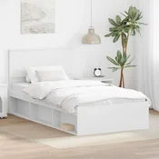 vidaXL vidaXL Konstrukcija postelje Bela 100 x 200 cm Masivno borovo les, (5000104114)