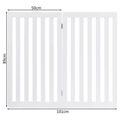 Costway Varnostna vrata 89 cm visoka 4 zložljivi paneli bela