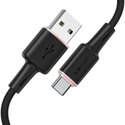 ACEFAST kabel USB A na Type C 3A C2-04 silikonski 120 cm črni