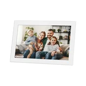 Krüger&Matz Touch digitalni foto okvir FRAMEO Wi-Fi zvočnik 10,1” bel + APP