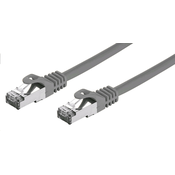 C-TECH Patchcord Cat7, S/FTP, siv, 3 m