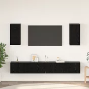 TV Kabinet za Zid 3 pcs 100 x 30 x 30 cm Crni hrast