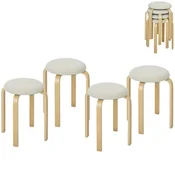 Homestar Set za jedilni stol okrogli zložljivi 40x45 cm bela