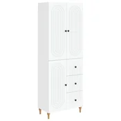 vidaXL Set omar 2 pcs Bela 66 x 34,5 x 90 cm Inženirski les