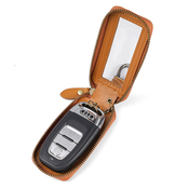 INF Usnjen etui za ključe avtomobila s prozornim okencem, tanek enoslojni vertikalni dizajn Model 1, (21746103)