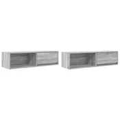 Vidaxl TV omarica 2 kosa siva sonoma 100x31x25,5 cm inženirski les