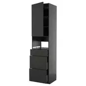 METOD / KNIVSHULT Visoki element za ugradne uredaje, Crnosiva/Nickebo boja antracita, mat, 60x60x240 cm