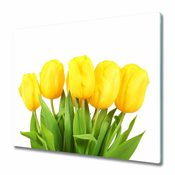 tulup.si Steklena podloga za rezanje Rumena tulipani 2x30x52 cm