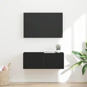 TV zidni ormar Zidne Crna 78,5 x 31 x 29,5 cm Konstruirano drvo
