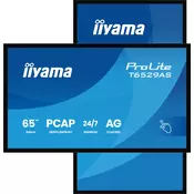 iiyama T6529AS-B1AG Signage Display Kiosk design 163.8 cm (64.5) LED Wi-Fi 420 cd /m2 4K Ultra HD Black Touchscreen Built-in processor Android 24 /7