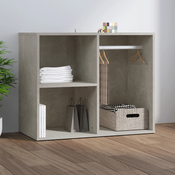 vidaXL Garderobna omarica betonsko siva 80x40x65 cm konstruiran les