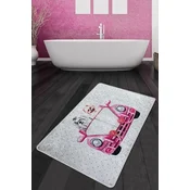 LEssentiel Maison Kupatilski otirac Dogs Vosvos, 70x120cm, Sivo-roze