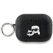 Karl Lagerfeld Etui Karl Lagerfeld Monogram Karl & Choupette Head za AirPods Pro 2 - črno