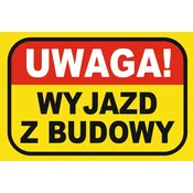 shumee Tabla za izhod iz gradbišča 20x30cm PVC T057