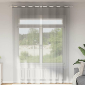 Voile zavjese s ušicama 2 kom svijetlosive 140x260 cm