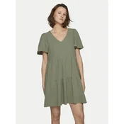 Vila Poletna obleka Libre 14095564 Khaki Regular Fit