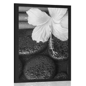 Plakat wellness tihožitje v črnobeli varianti - 30x45 silver