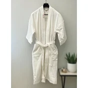 Bade mantil Pliš 4XL velicina Bela boja -Kimono Y-2 ( VLK000313-Y2 )