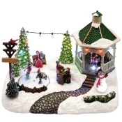 home Dekorativna LED rasvjeta, diorama, klizalište sa djecom - DRM 11