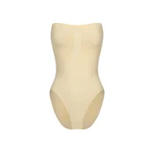 cfab Oblikovanje postave Trägerloser Bodysuit Sculpting Shapewear mit Slip šampanjec