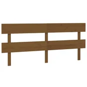 Vidaxl Posteljno vzglavje medeno rjavo 204x3x81 cm trdna borovina