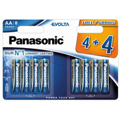 PANASONIC alkalne baterije EVOLTA Platinum LR6EGE/8BW 4 4F AA 1, 5V (Blistr 8pcs)