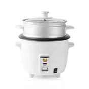 MELISSA MELISSA, Kuhalnik riža 0,6 L 300W neoprijemljiv s košaro za kuhanje na pari, Bela, (5000277371)