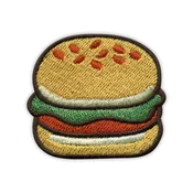 shumee Našitek za hamburgerje - za jedce hamburgerjev - magnetna podlaga - vezen našitek/značka/emblem
