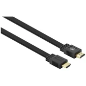 MANHATTAN Manhattan ploski visokohitrostni kabel HDMI z ethernetnim kanalom 4K @ 60Hz UHD HDMI moški moški na HDMI moški 5 m HDR HEC ARC pozlačeni kontakti črni, (20417393)