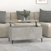 vidaXL Klubska mizica betonsko siva 90x44,5x45 cm inženirski les