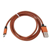 Platinet PLATINET HERMES MICRO USB NA USB PLETENI KABEL 2A 1M ORANŽEN [43305]