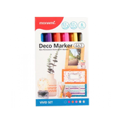 MONAMI MONAMI Deco marker 463, 0,7 mm, komplet VIVID SET, 6 kosov, 20800015080
