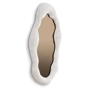 Casa Padrino luxury mirror white/bronze 71 x 6 x H. 123 cm - Oval designer wall mirror - Wardrobe mirror - Bedroom mirror - Luxury quality