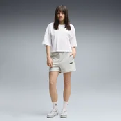 PUMA Essentials 5 High-Waist Shorts Women, Clothing, Light Gray Heather, S