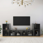 TV ormarici 4 kom sjajni sivi 72x35x36,5 cm konstruirano drvo
