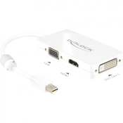 Delock adapter DisplayPort / VGA / HDMI / DVI [1x Mini-DisplayPort vtič => 1x VGA-vtičnica, HDMI-vtičnica, DVI-vtičnica 24+1pol.] črn s